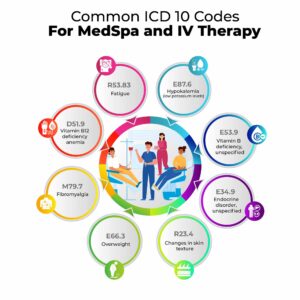 ICD 10 codes for medspa ICD 10 for IV therapy ICD 10 codes for hydration therapy ICD 10 vitamin infusion Common ICD 10 codes for aesthetics ICD 10 codes for weight loss injections IV therapy medical billing codes Botox filler ICD 10 codes Wellness clinic ICD 10 documentation Medspa EHR software DocVilla for IV therapy clinics Best EMR for medspa EHR for aesthetic medicine Cloud-based EMR for wellness clinics ICD 10 nutrition deficiency codes